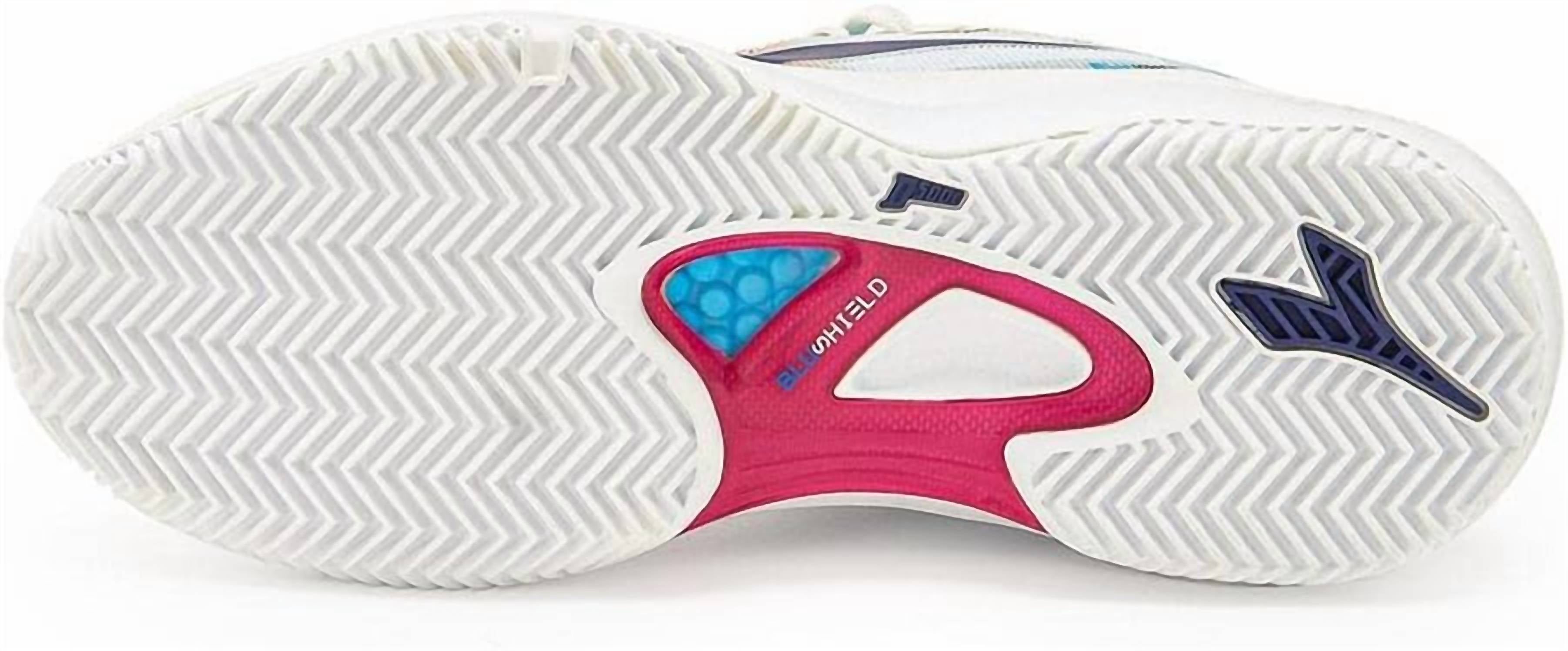 Женские теннисные кроссовки Speed Blueshield 4 + W Ag в цвете белый/синий/розовый Yarr Diadora — фото 4