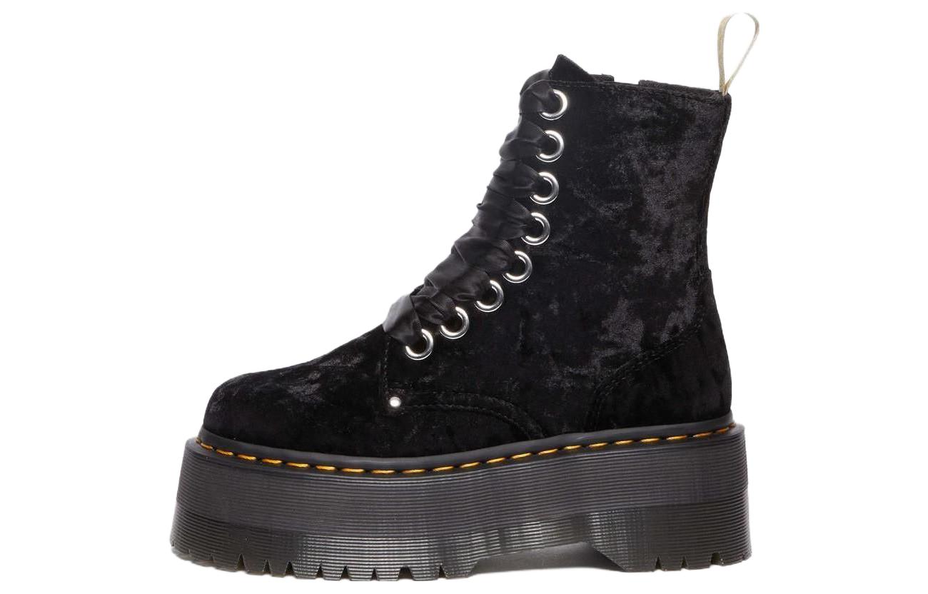 Dr.Martens Ботинки Dr. Martens Vegan Jadon Boots Max Crushed Velvet Platforms, черные, женские