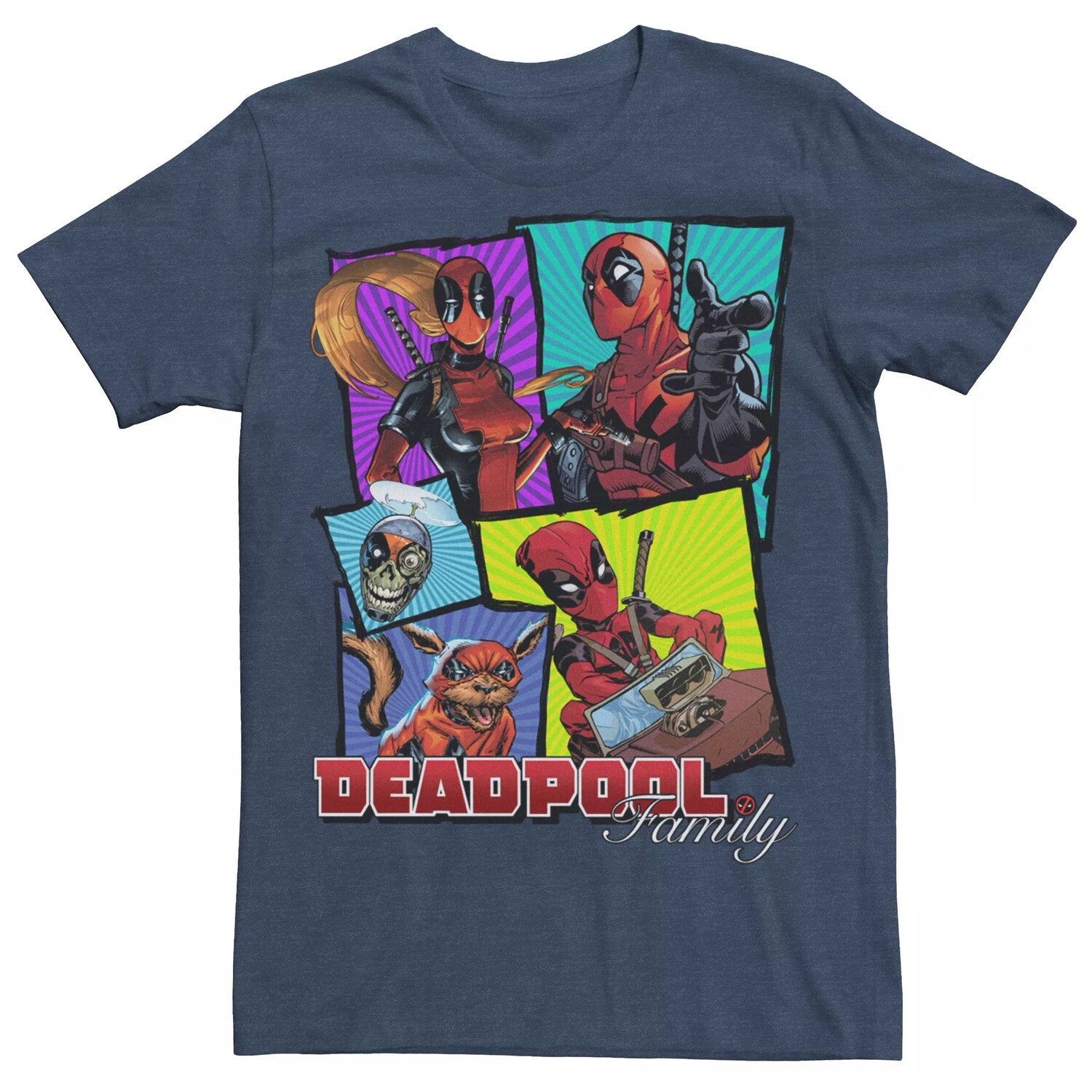 

Мужская футболка с рисунком Marvel Deadpool Family Licensed Character