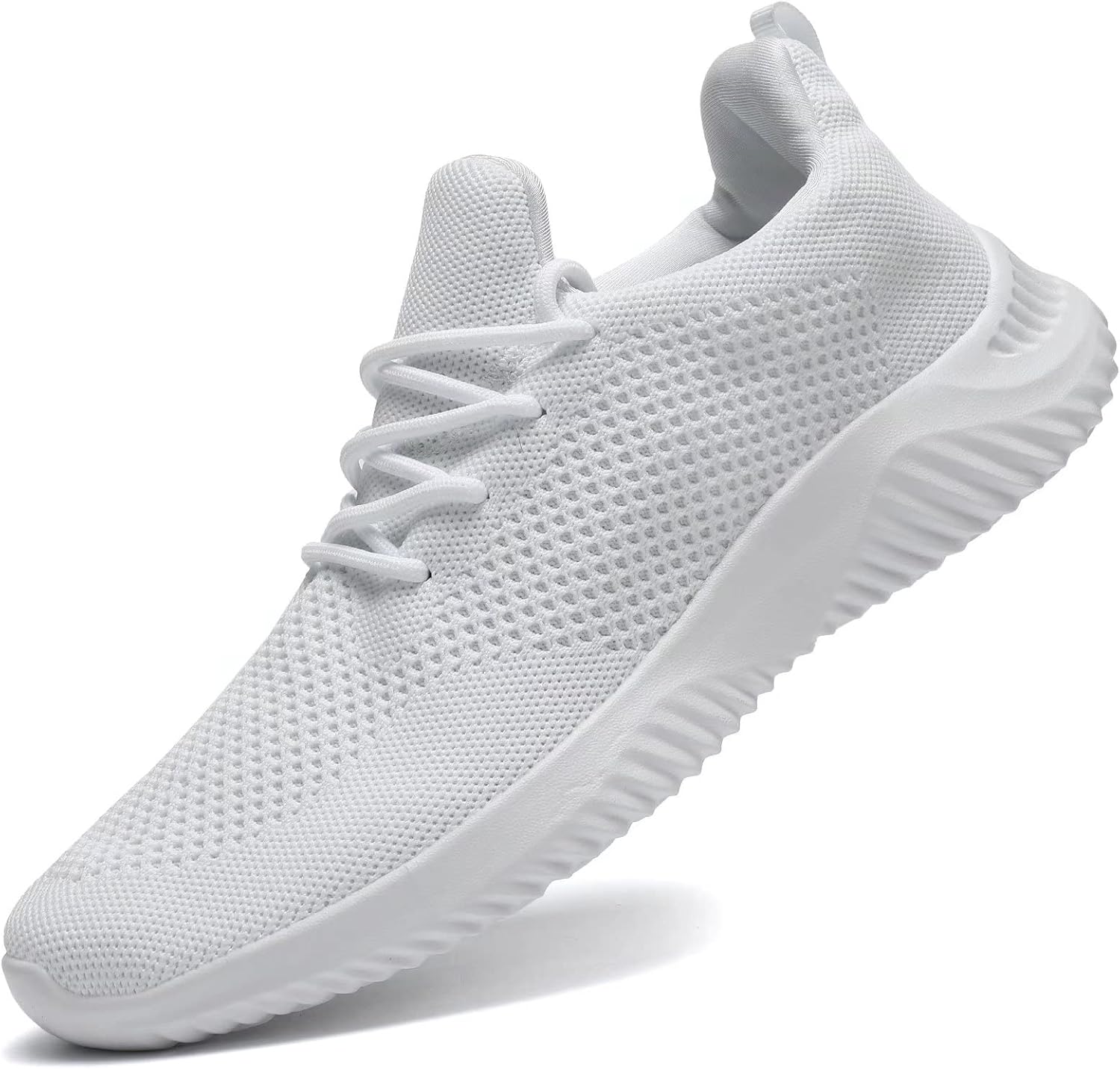 

Мужские слипоны для ходьбы, ультралегкие, дышащие, нескользящие кроссовки для бега, повседневная мода, сетчатые спортивные кроссовки для тренировок Wrezatro, белый