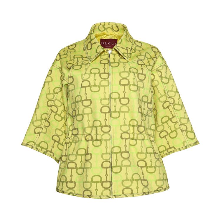 

Куртка Gucci Horsebit Bomber Jacket, Lime Green