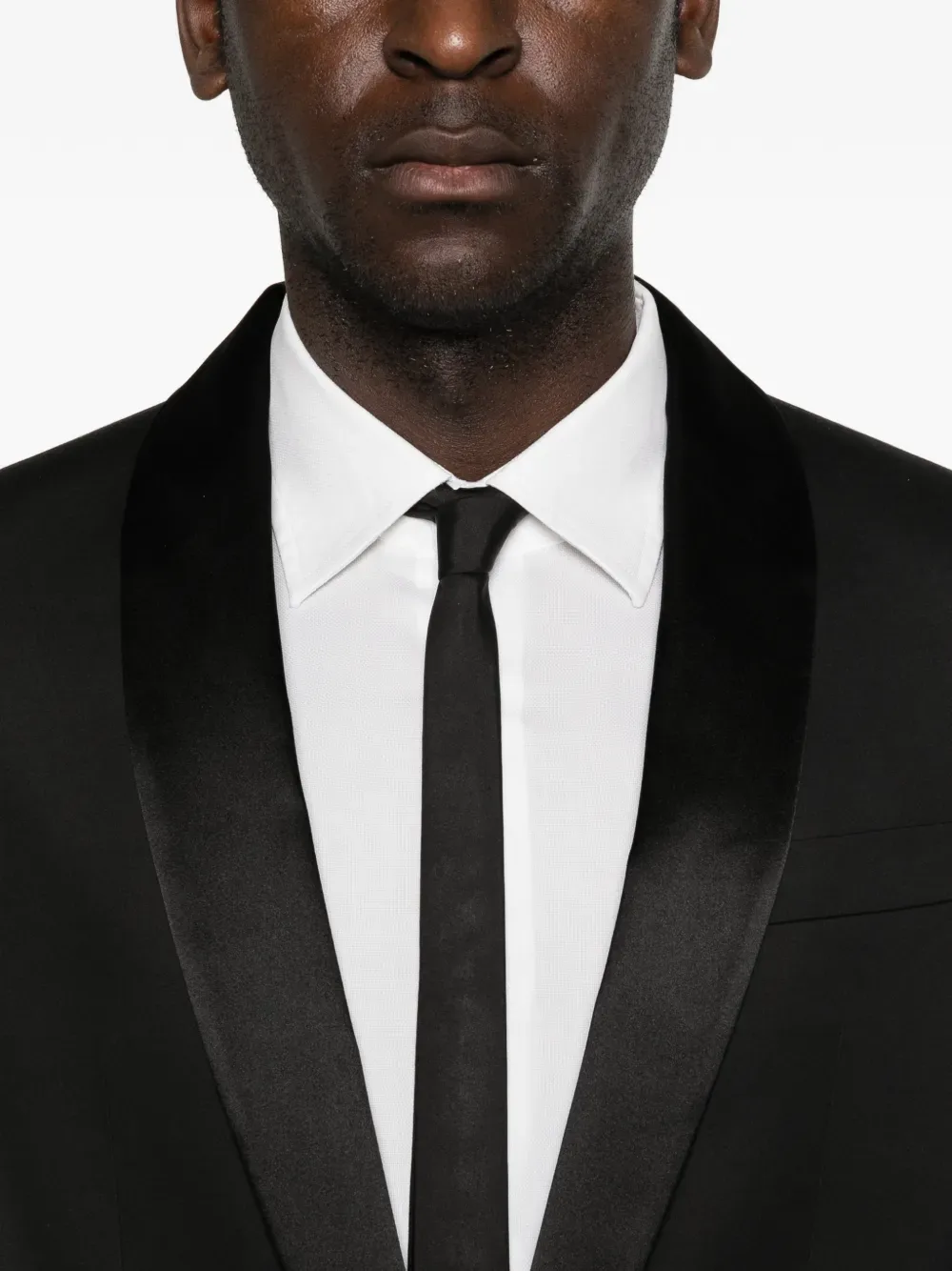 Однобортный костюм с лацканами DSQUARED2, черный — фото 4