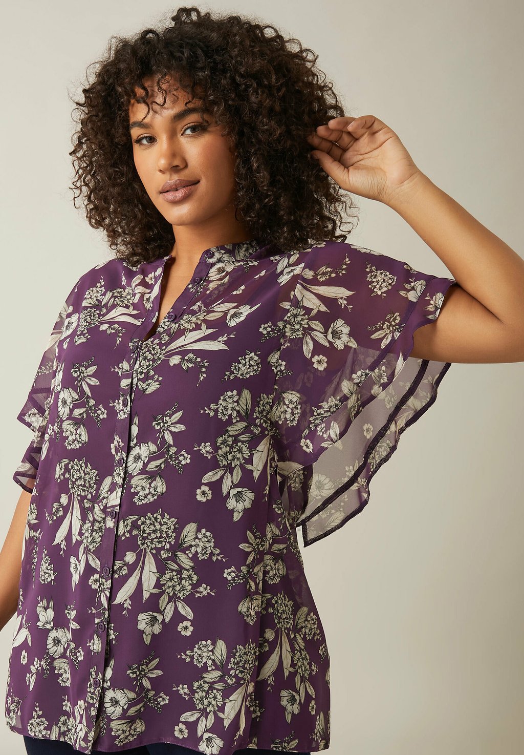 

Блуза FLORAL PRINT Evans, фиолетовый