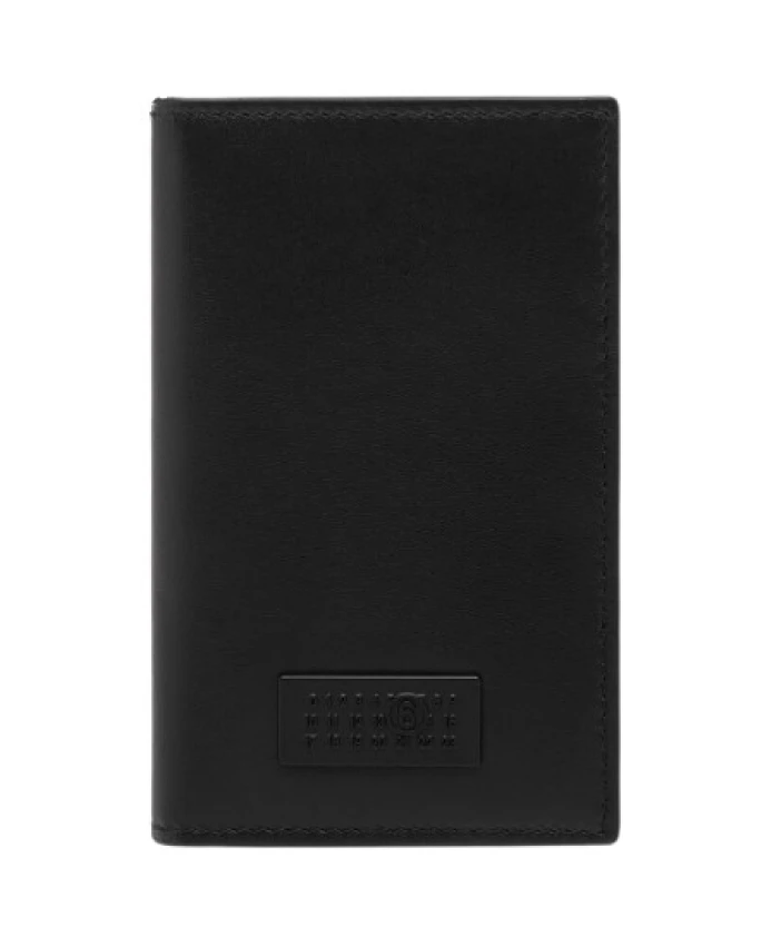 

Черный кожаный кошелек с тисненым логотипом Mm6 Maison Margiela, черный