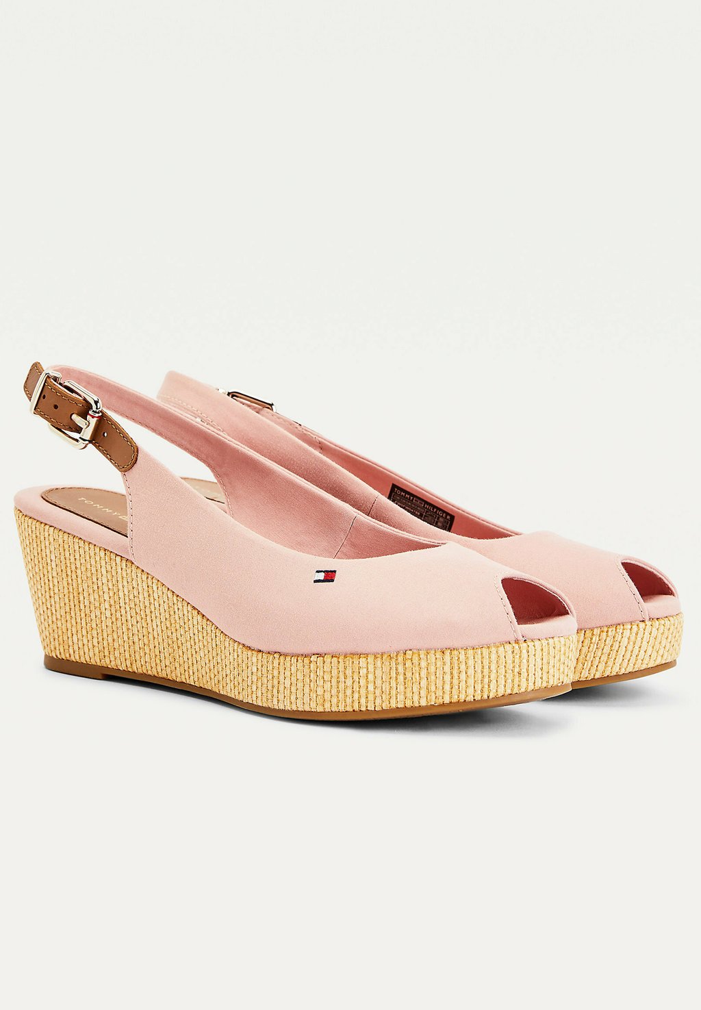 

Сандалии на танкетке Iconic Elba Sling Back Wedge Tommy Hilfiger, цвет soothing pink