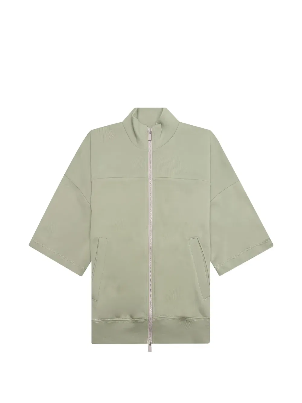 Толстовка с короткими рукавами на молнии Fear Of God Essentials Kids, зеленый