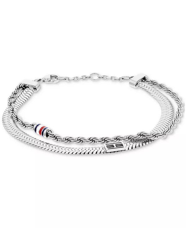 

Двухрядный гибкий браслет Tommy Hilfiger, silver