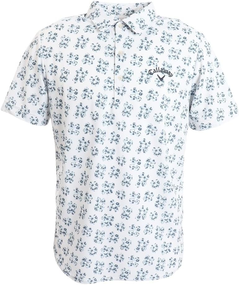 

Мужская поло-рубашка Callaway C23134112 с коротким рукавом (рисунок «Насекомое и цветок», впитывает пот, быстро сохнет, защищает от УФ-излучения, антибактериальная), для гольфа, белый