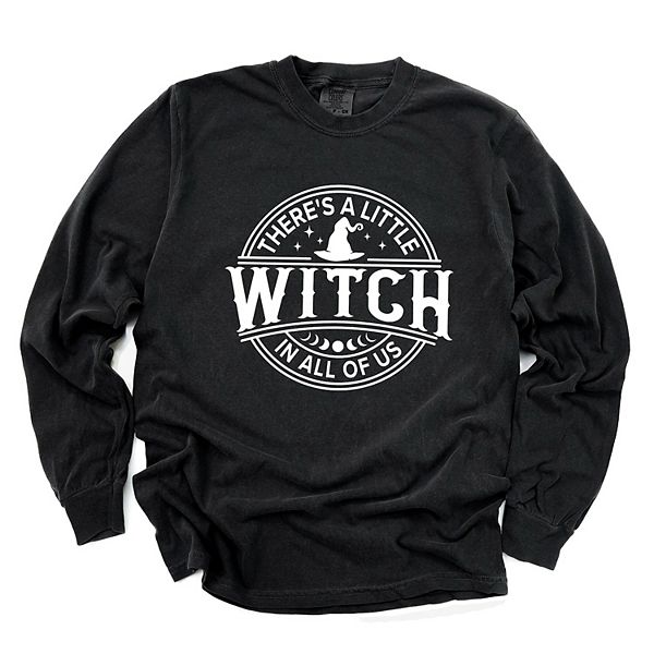

Футболка с длинным рукавом и принтом A little witch in all of us Simply Sage Market, Black, Черный, Футболка с длинным рукавом и принтом A little witch in all of us Simply Sage Market, Black