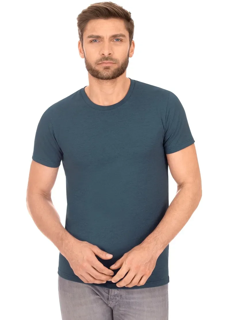 

Футболка Trigema "Футболка TRIGEMA Slim Fit из хлопка DELUXE", джинсовый
