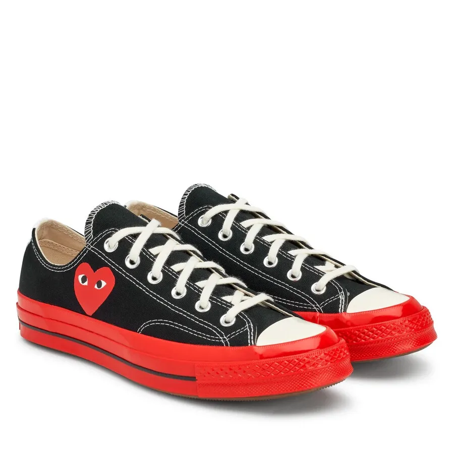 Мужские черные кроссовки Comme Des Garcons Play X Converse, черный — фото 2