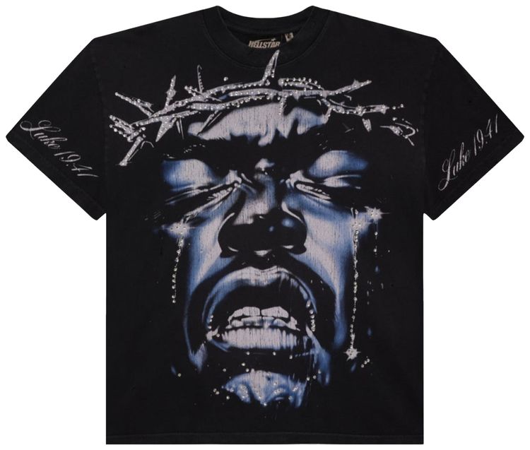 

Футболка Hellstar Jesus Wept T-Shirt 'Black', черный