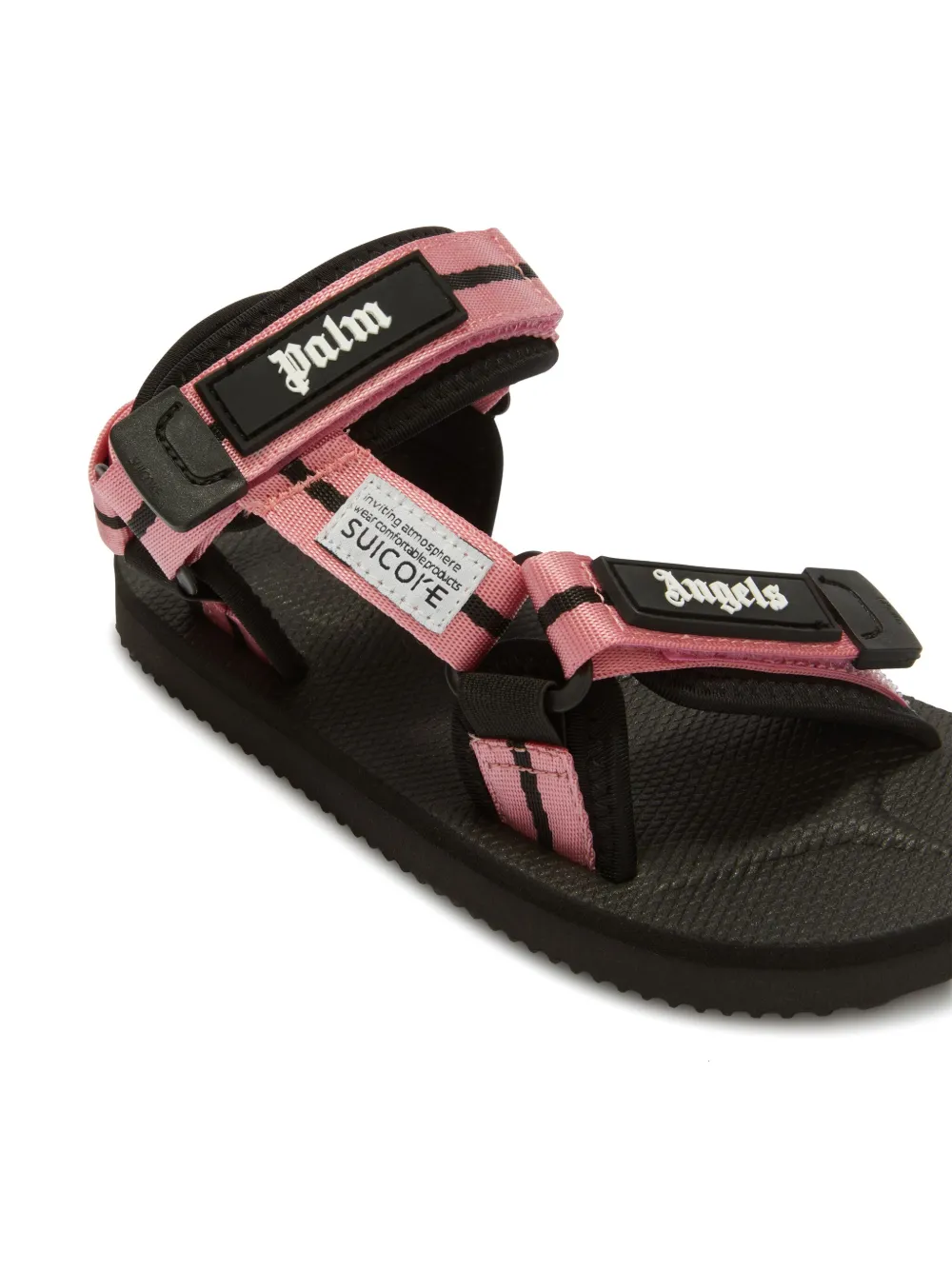 Сандалии с логотипом из коллаборации с Suicok Suicoke x Palm Angels Kids, розовый — фото 4