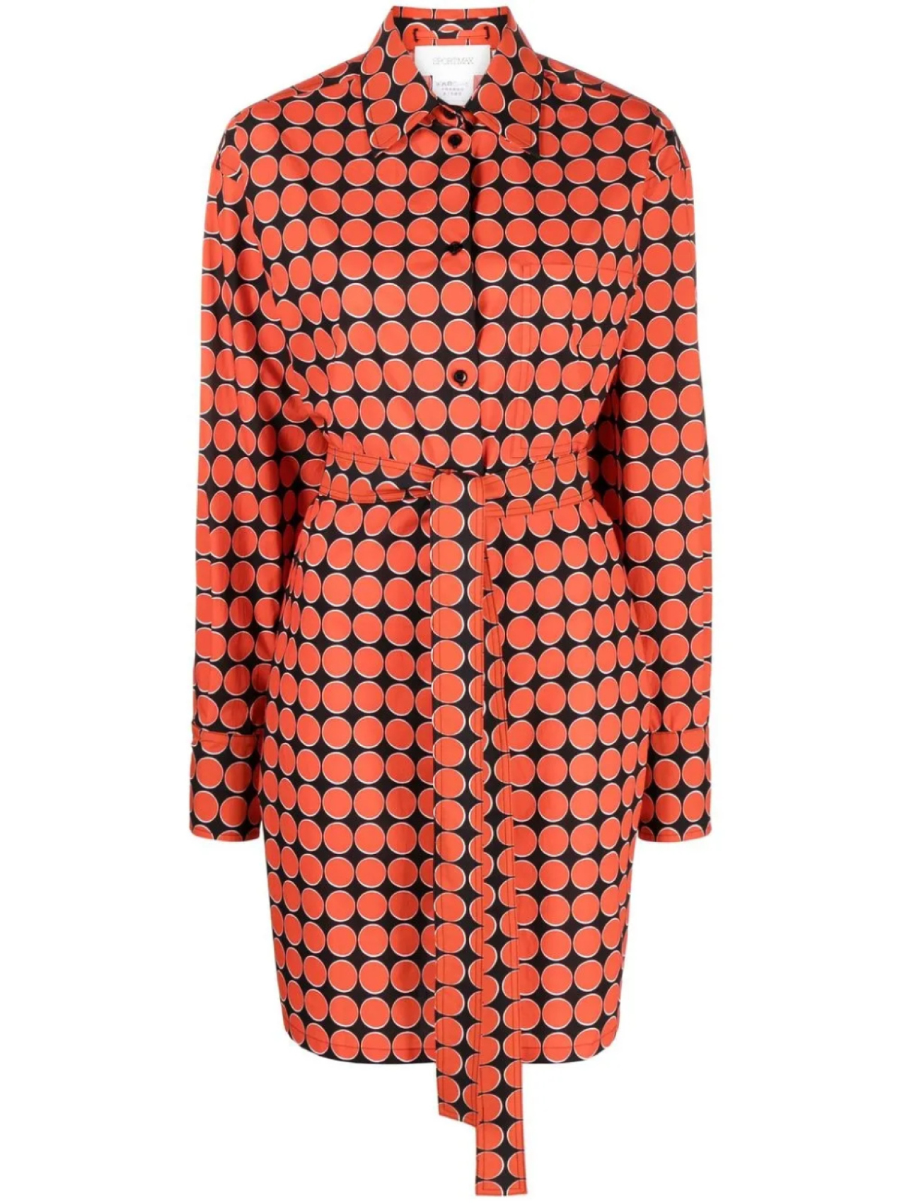 

Sportmax платье-рубашка с монограммой, черный