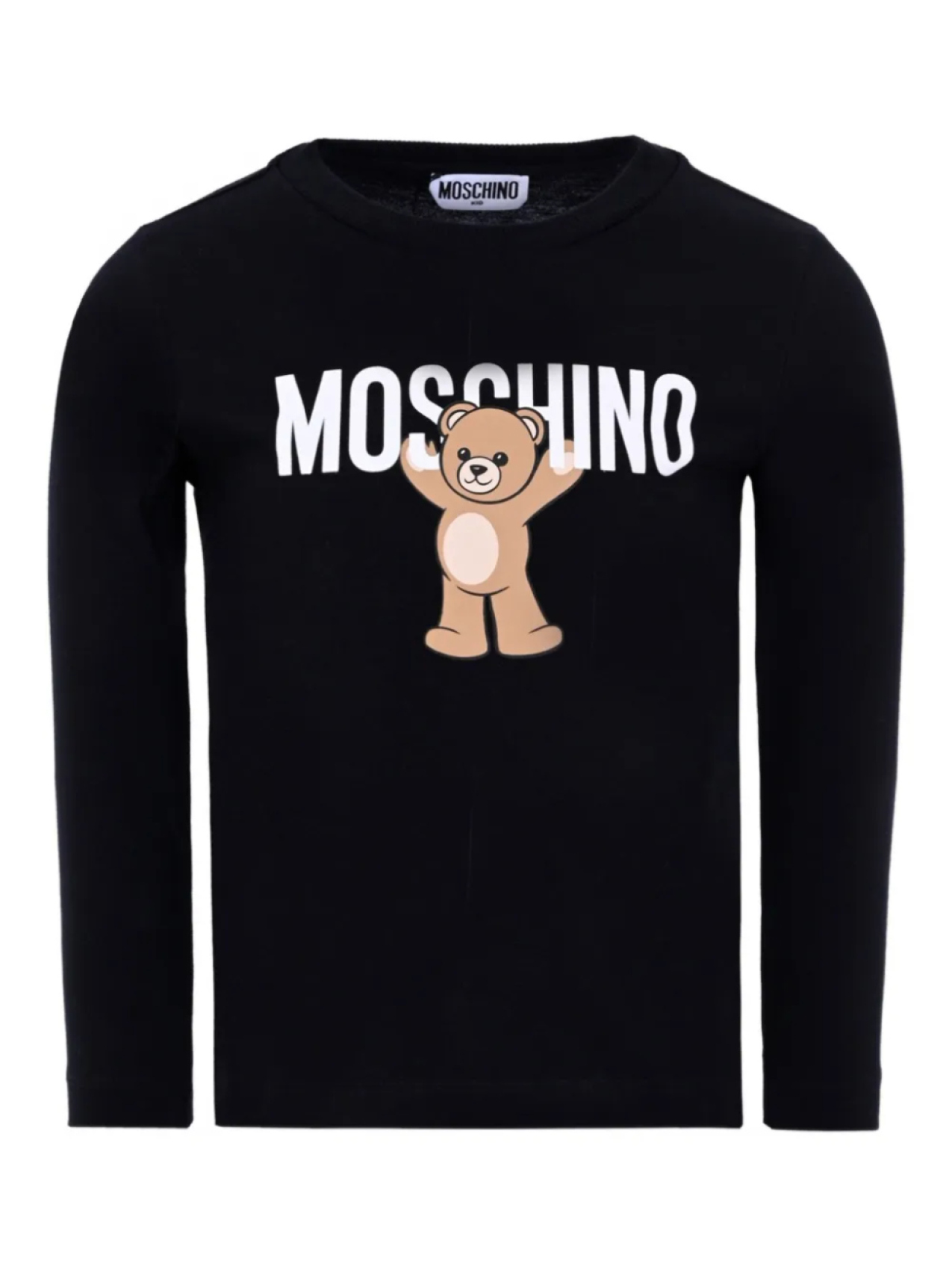 

Футболка Moschino Kids с длинными рукавами и принтом «Тедди», черный