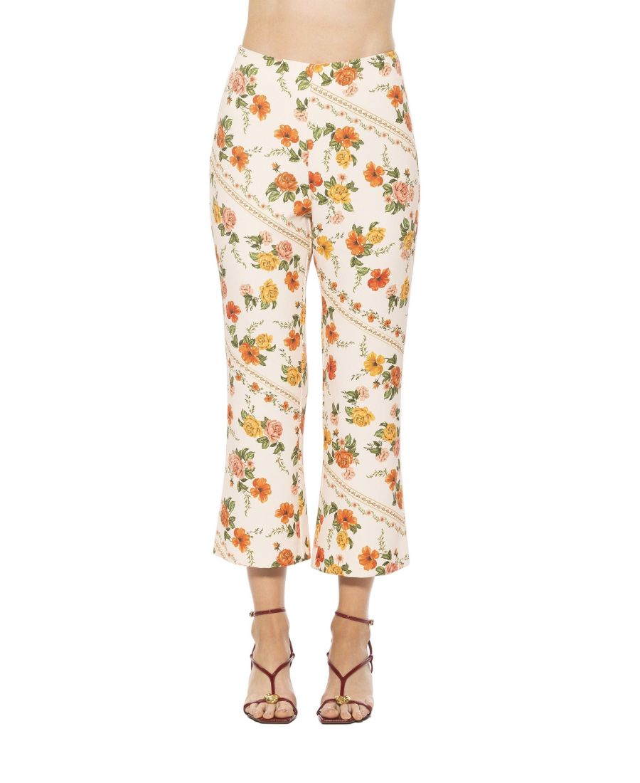 

Женские укороченные расклешенные брюки-капри Quinn с карманами Alexia Admor, Vintage florals