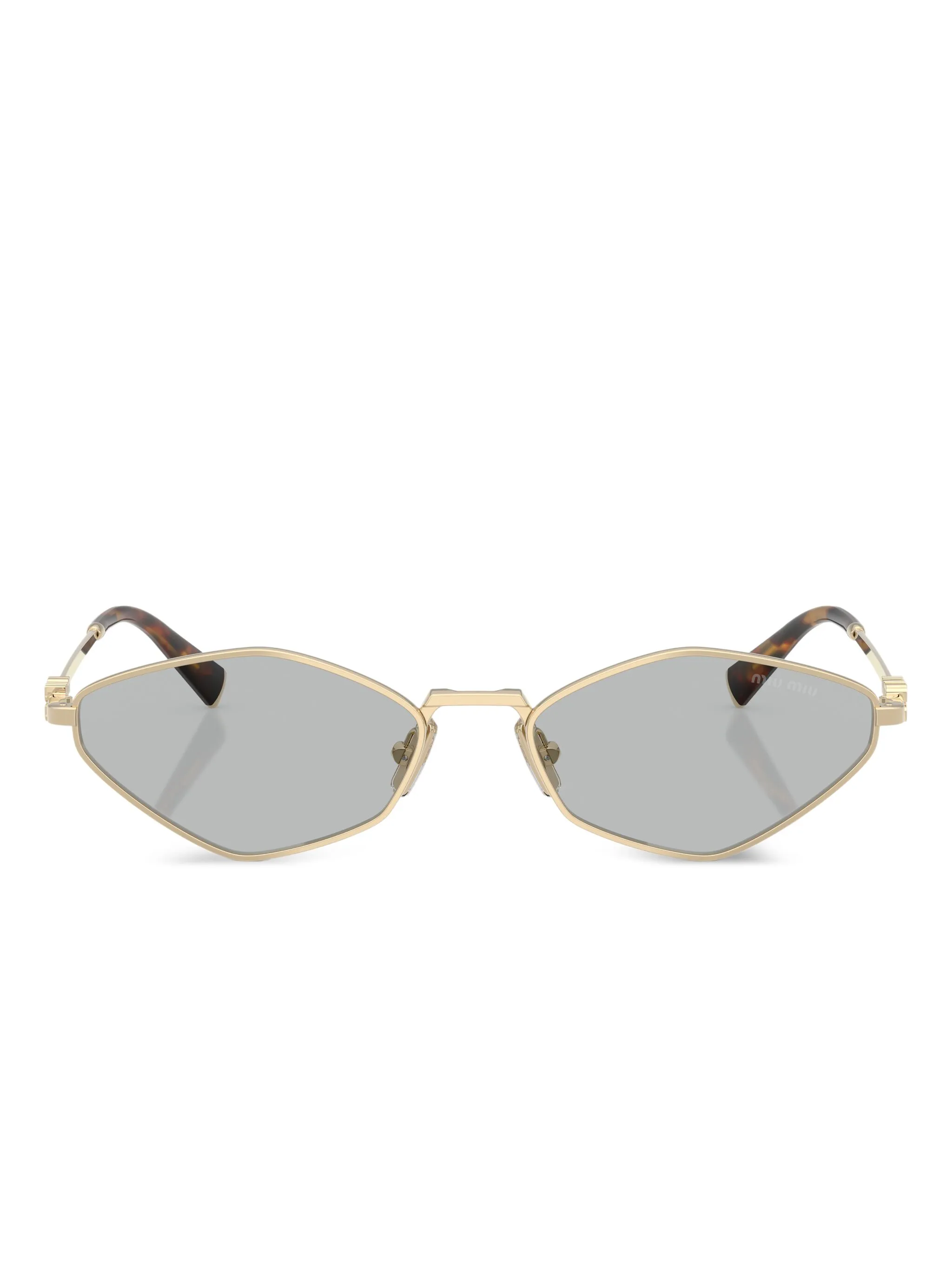 

Солнцезащитные очки в геометричной оправе Miu Miu, золотистый