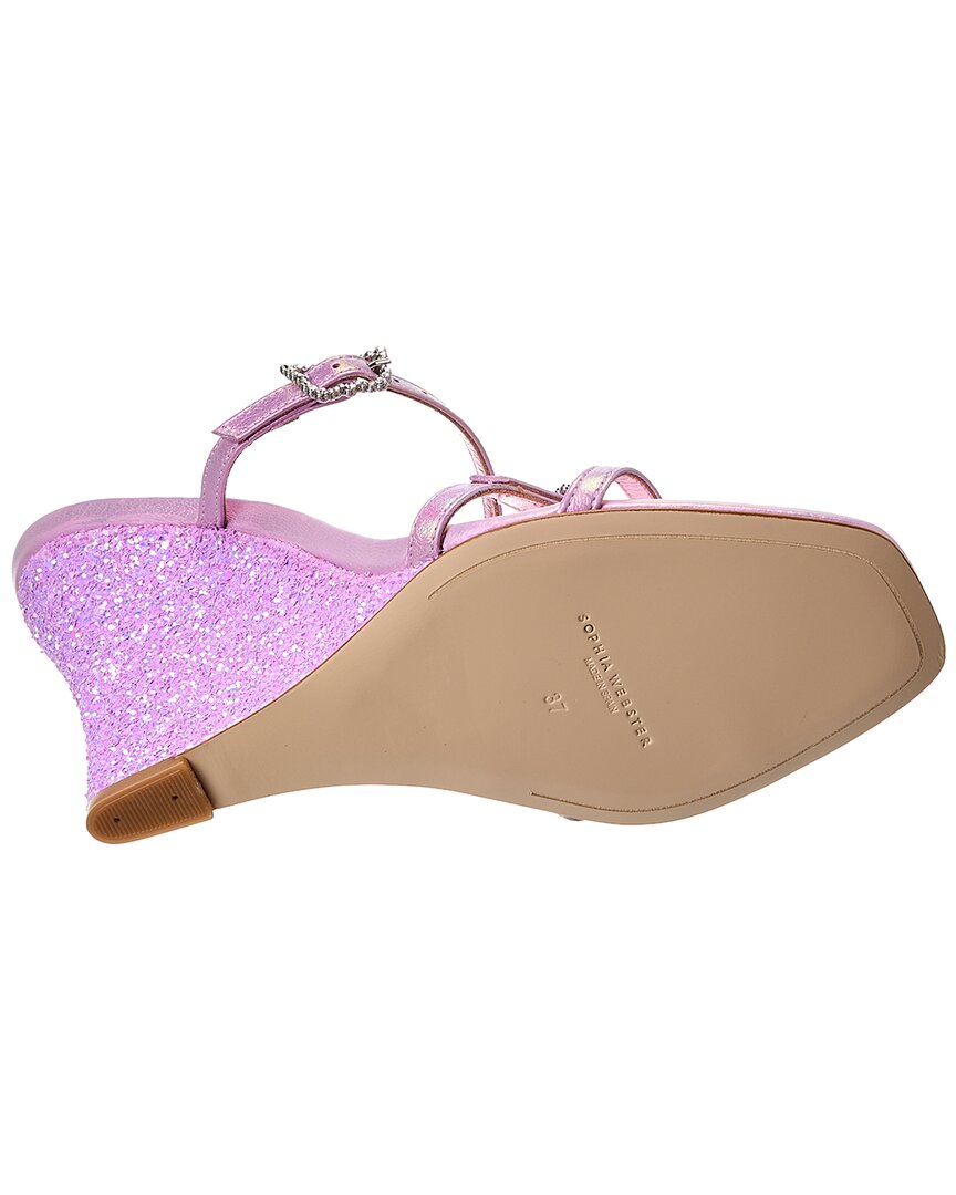 Sophia Webster Venus Leather Sandal, фиолетовый — фото 4