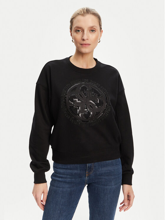 

Свитшот regular fit W5YQ07 KB681 Guess, чёрный