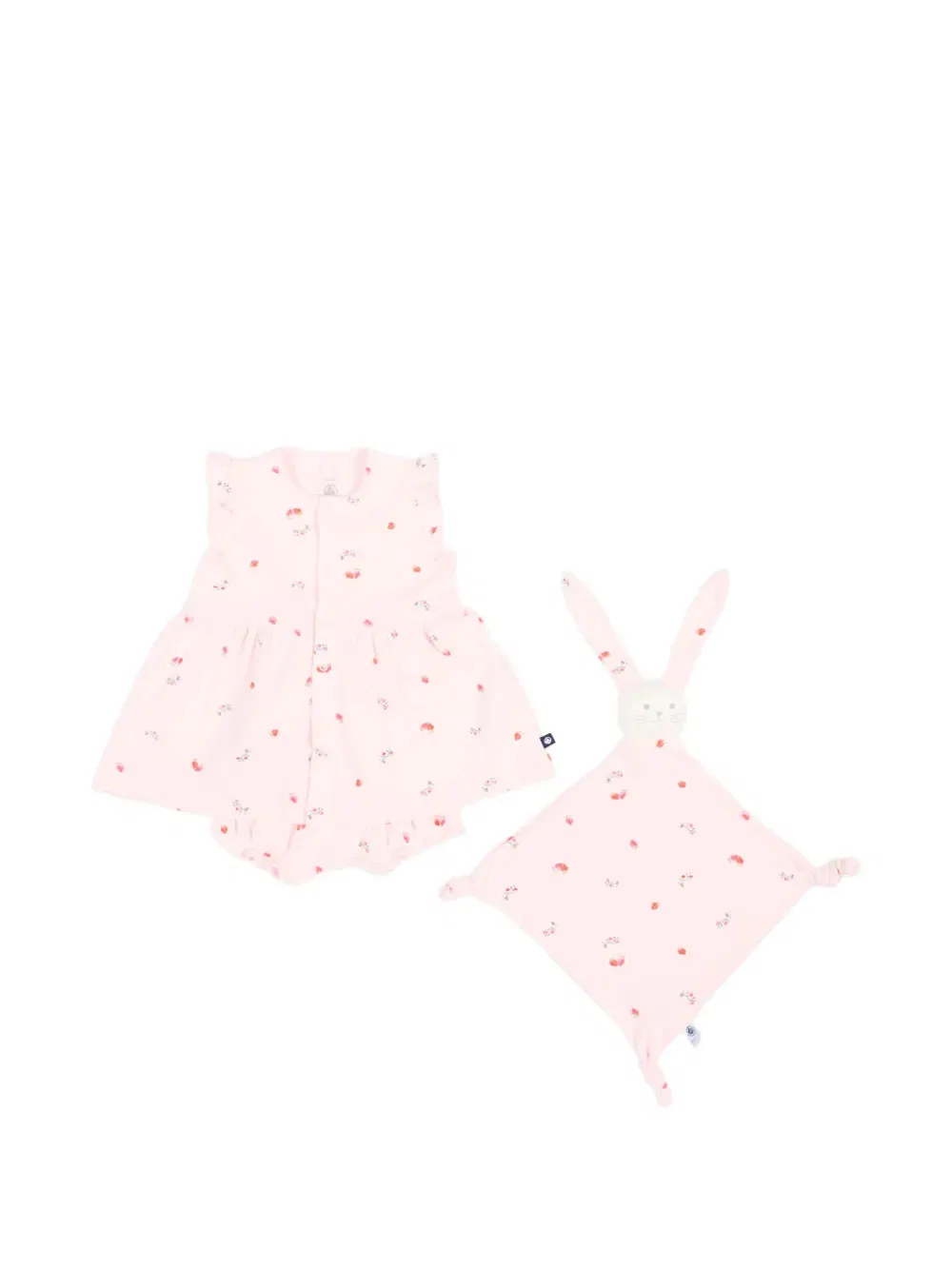 Платья с цветочным принтом (комплект из трех штук) Petit Bateau, розовый