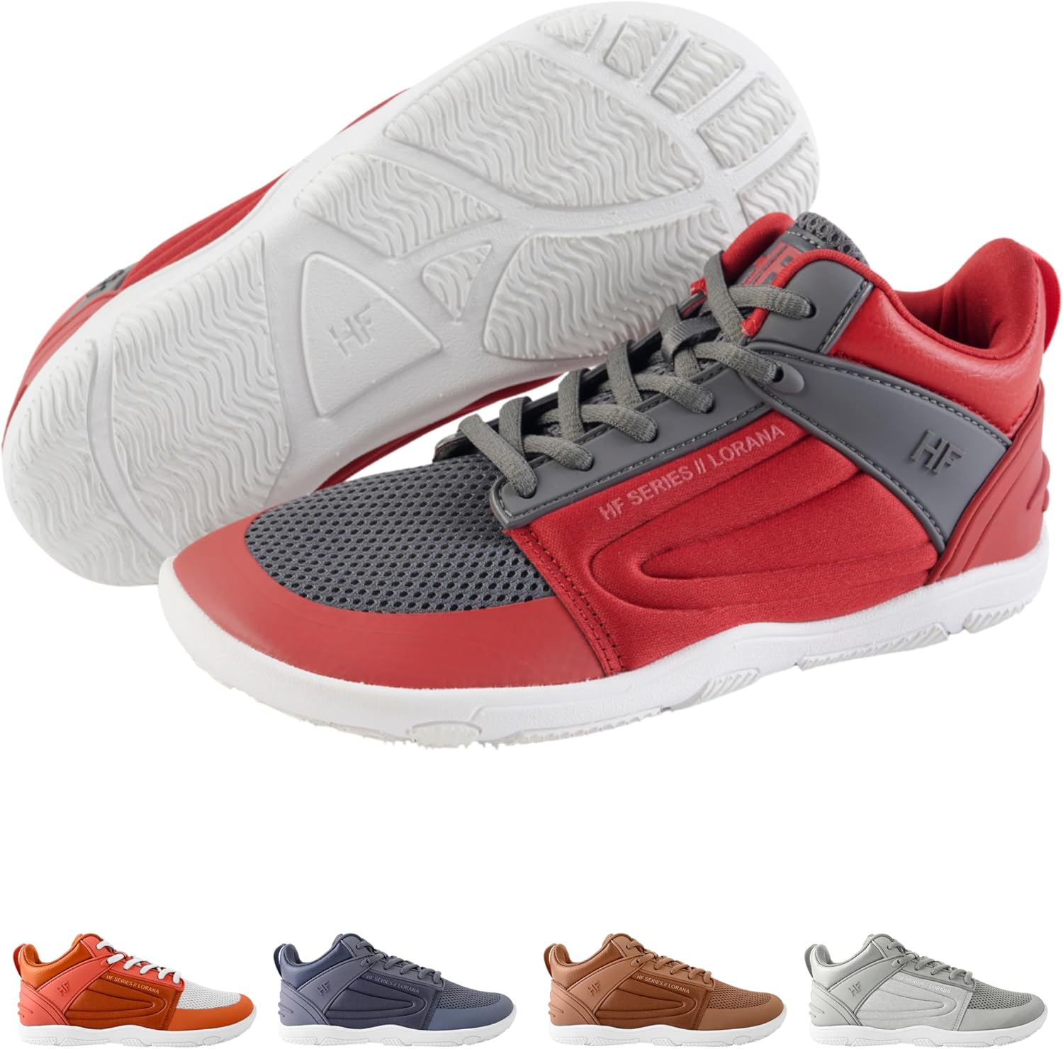 

Кроссовки для походов Lorana, Эргономичная обувь «босоногое ощущение» для мужчин и женщин на каждый день, Нулевая разница в подошве, гибкая и тонкая подошва, Ботинки с широкой носочной частью, Сверхлегкий дизайн Hike Footwear, красный