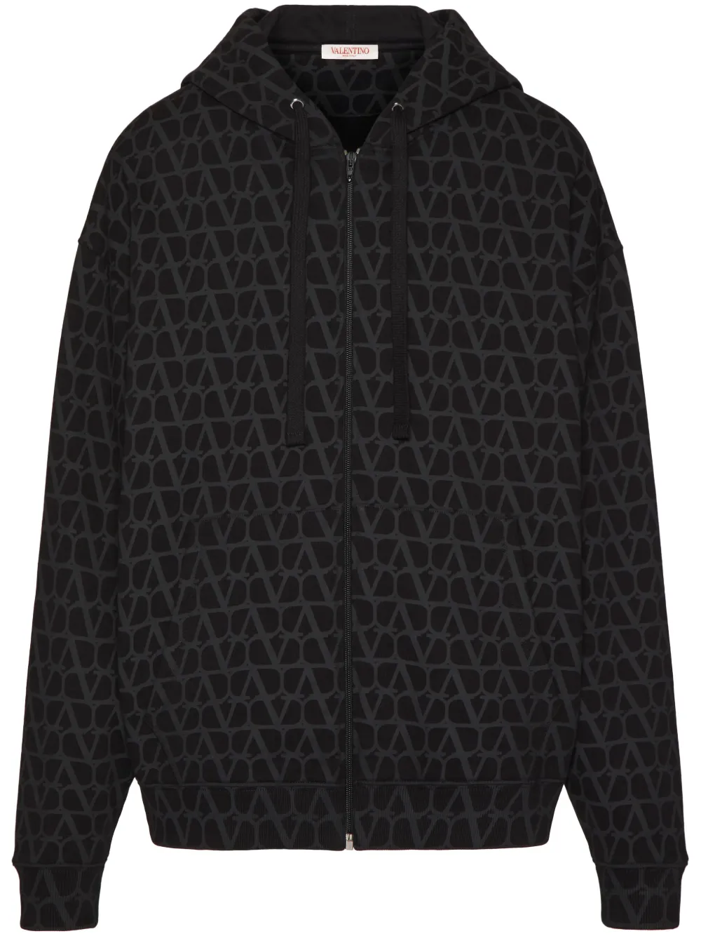 

Худи на молнии с узором Toile Iconographe VALENTINO GARAVANI, черный