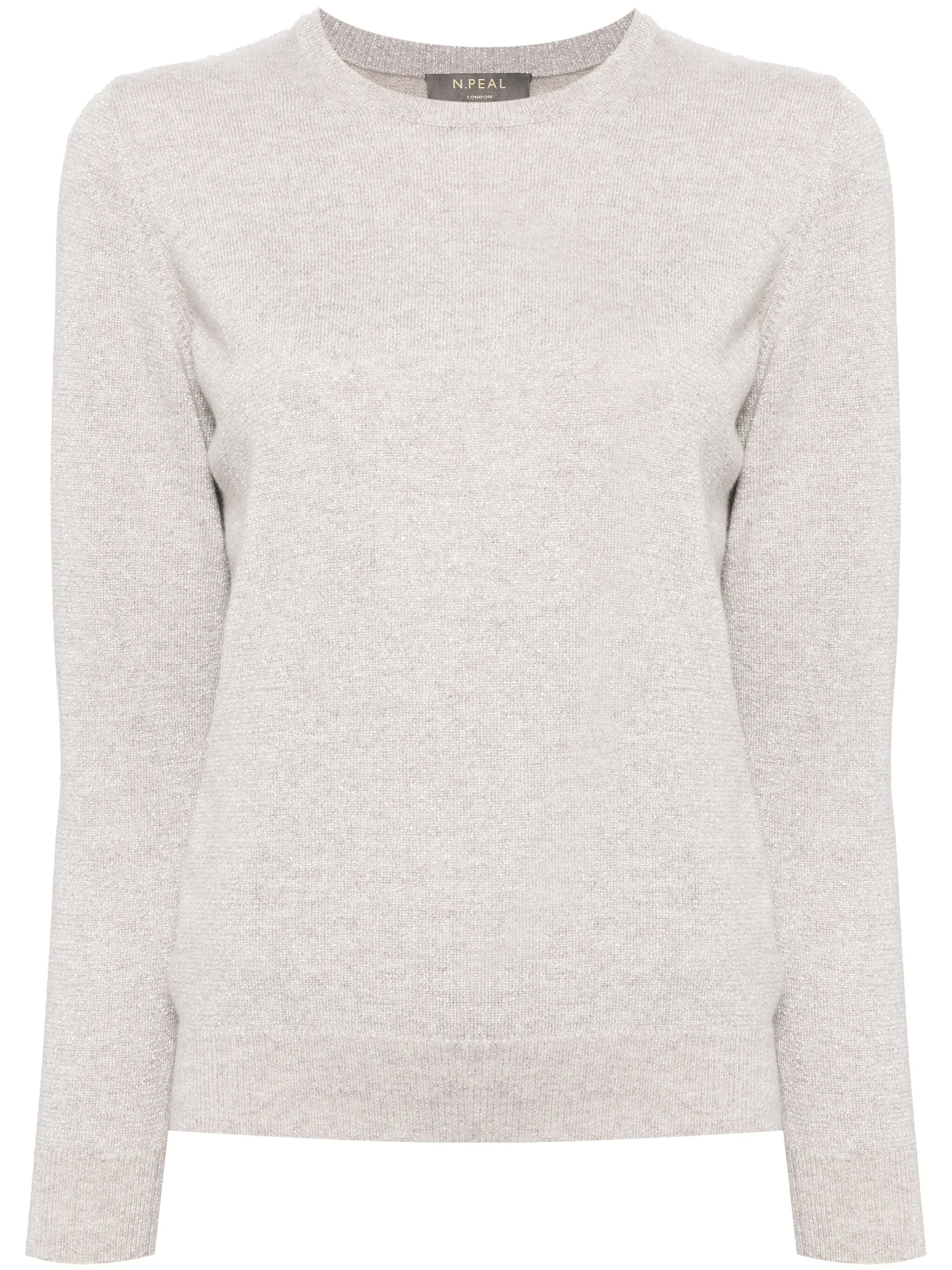 

Джемпер с круглым вырезом N.Peal, серебристый