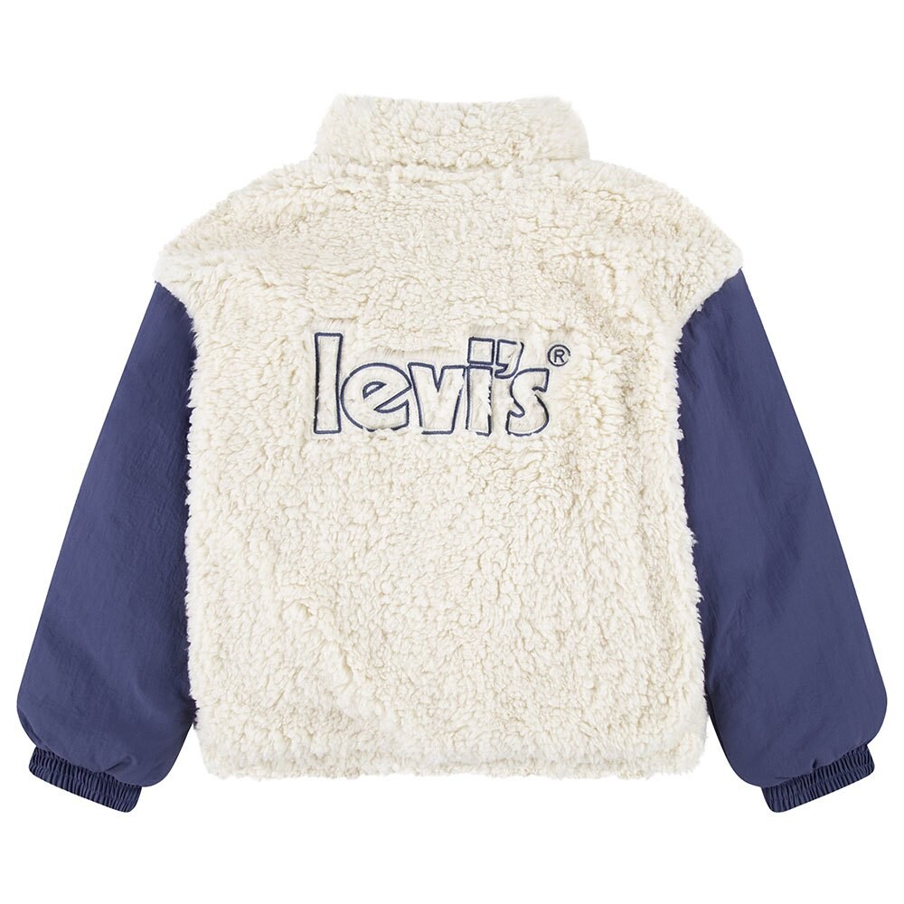 Куртка Levi´s Boxy Fit Sherpa Teen, бежевый — фото 2