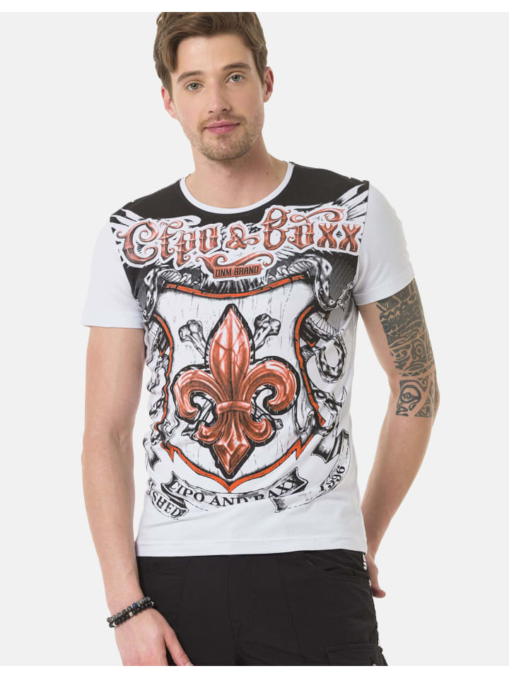 

Футболка БЕЛОГО цвета Cipo & Baxx, Белый, Футболка БЕЛОГО цвета Cipo & Baxx