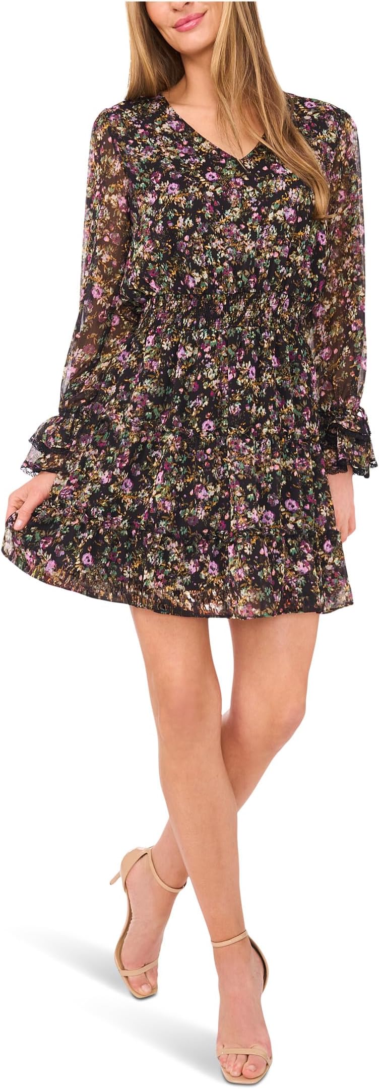 

Платье CeCe Long Sleeve V-neck Dress, Rich Black