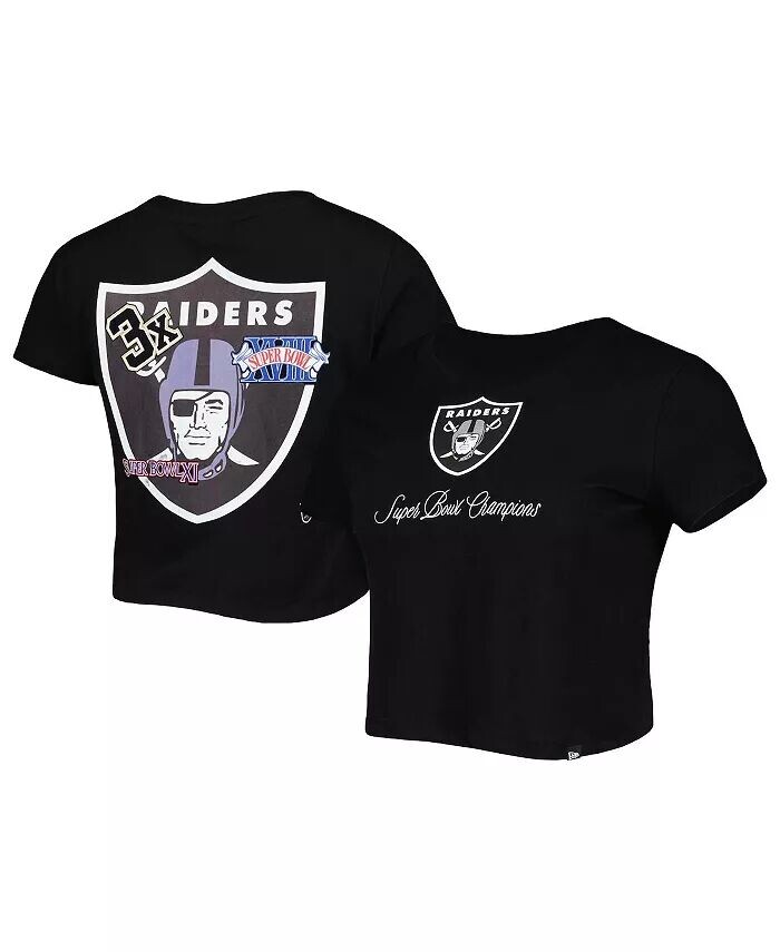 

Женская черная футболка Las Vegas Raiders Historic Champs New Era