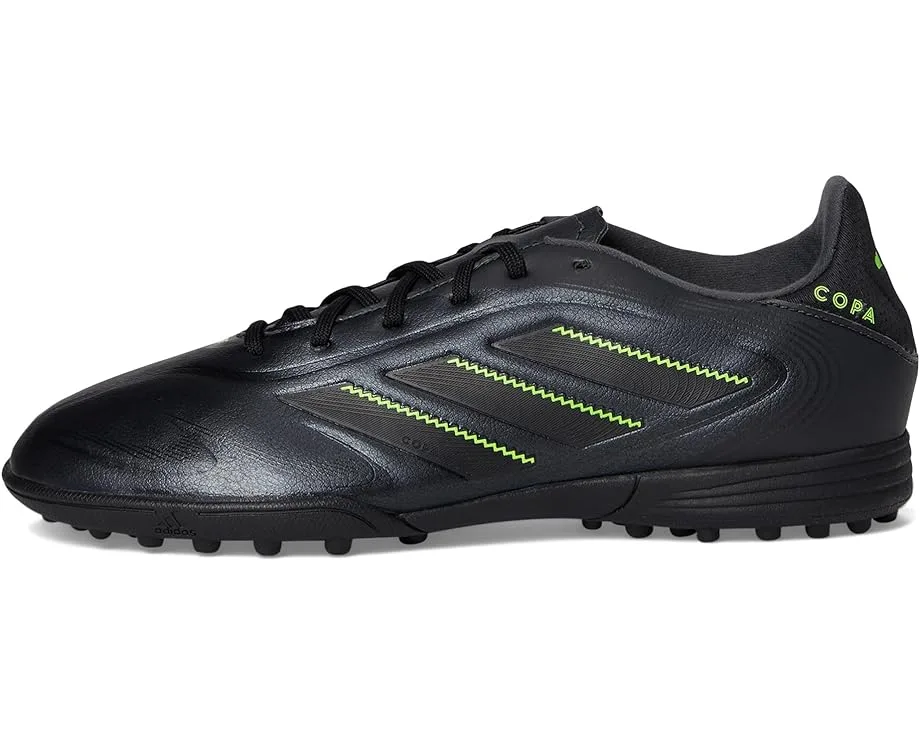 Кроссовки Adidas Kids Copa Pure 3 League Turf Soccer Cleats (Little Kid/Big Kid), Black/Solid Grey/Lucid Lemon — фото 4