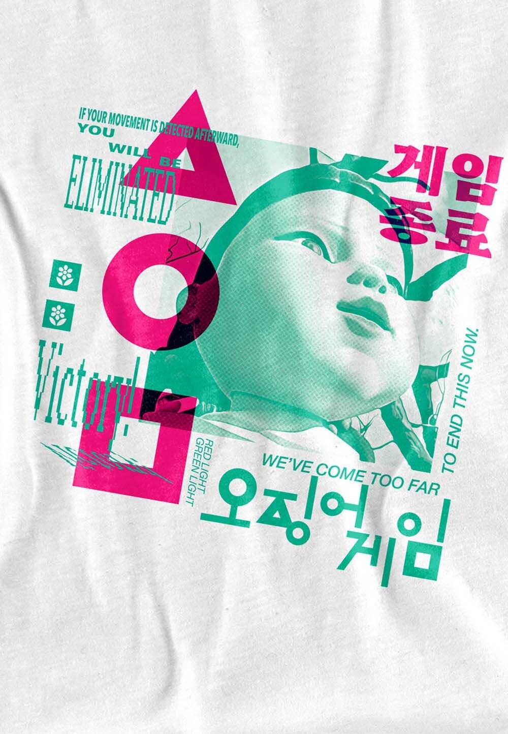 

Футболка с принтом SQUID GAME YOUNG HEE OVERLAY Cotton Soul, белый