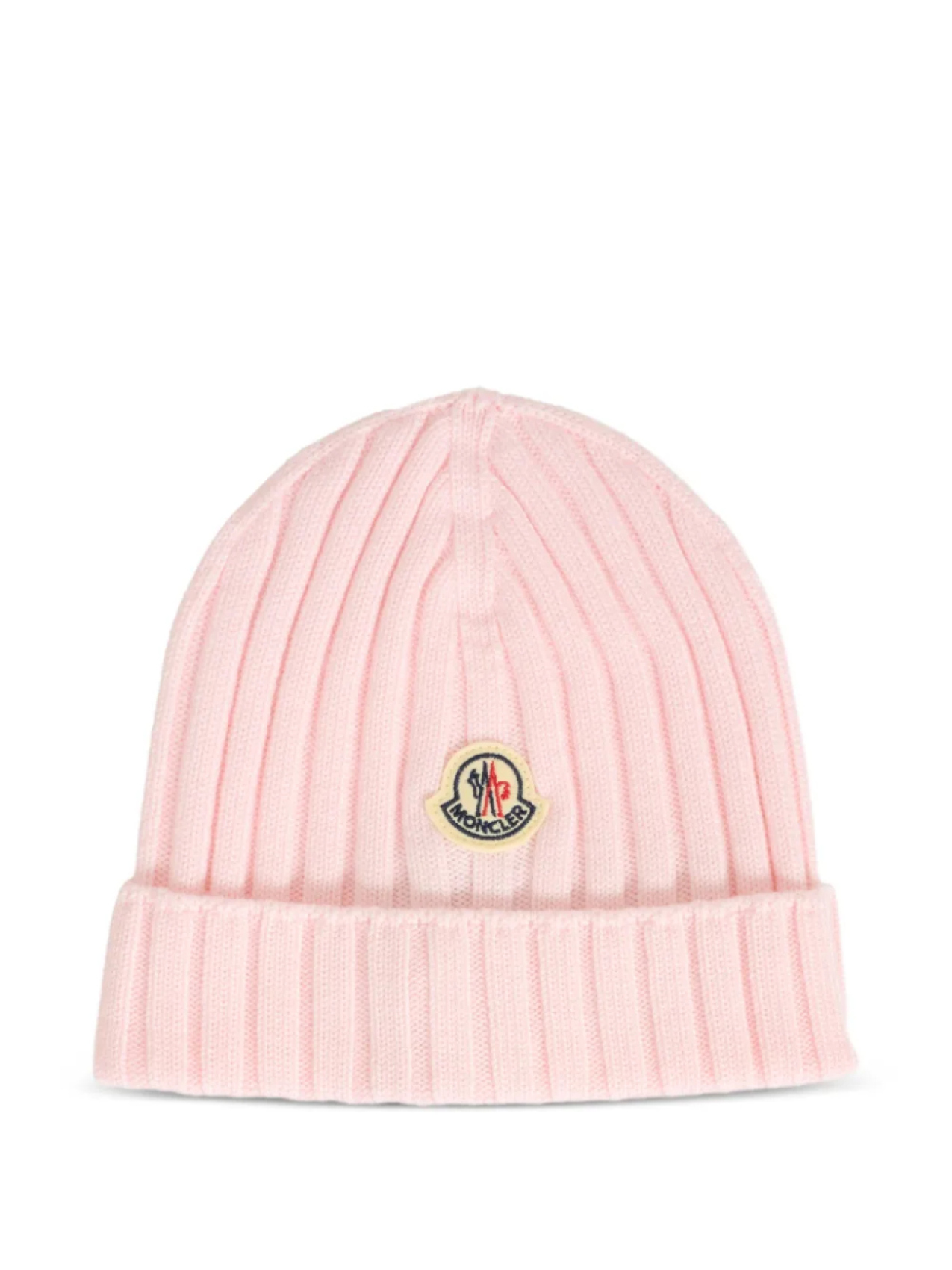 

Шапка-бини в рубчик Moncler Enfant, розовый
