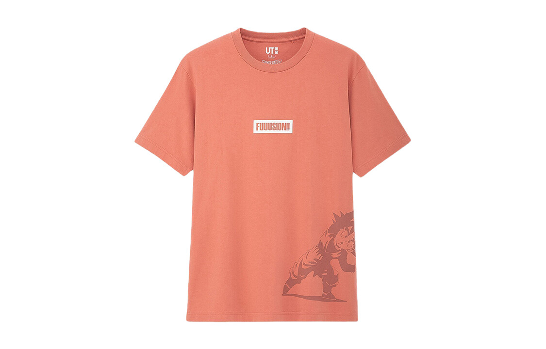 

Футболка унисекс персиково-розовая Uniqlo, розовый