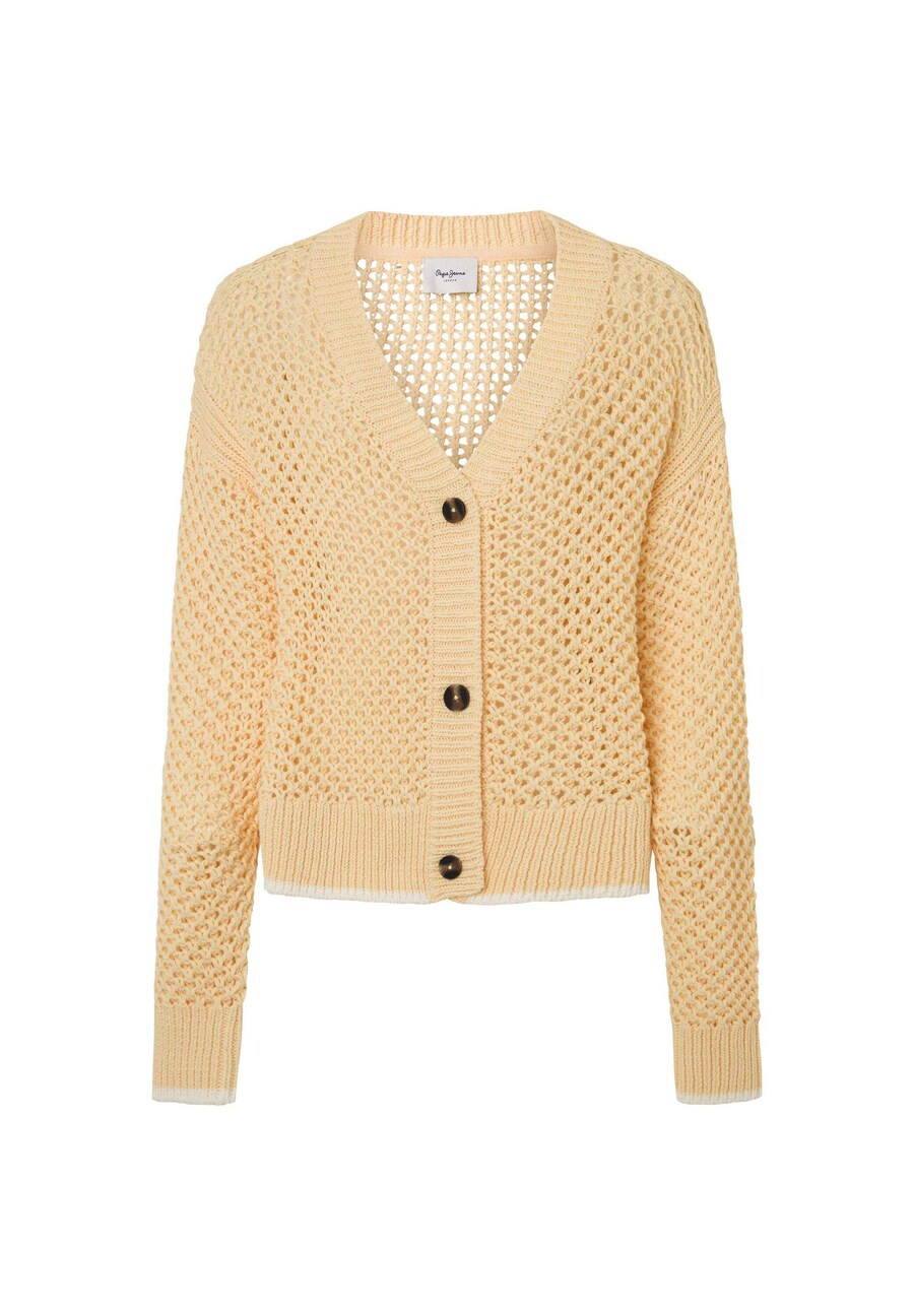 

Вязаный кардиган Pepe Jeans Isabella, желтый
