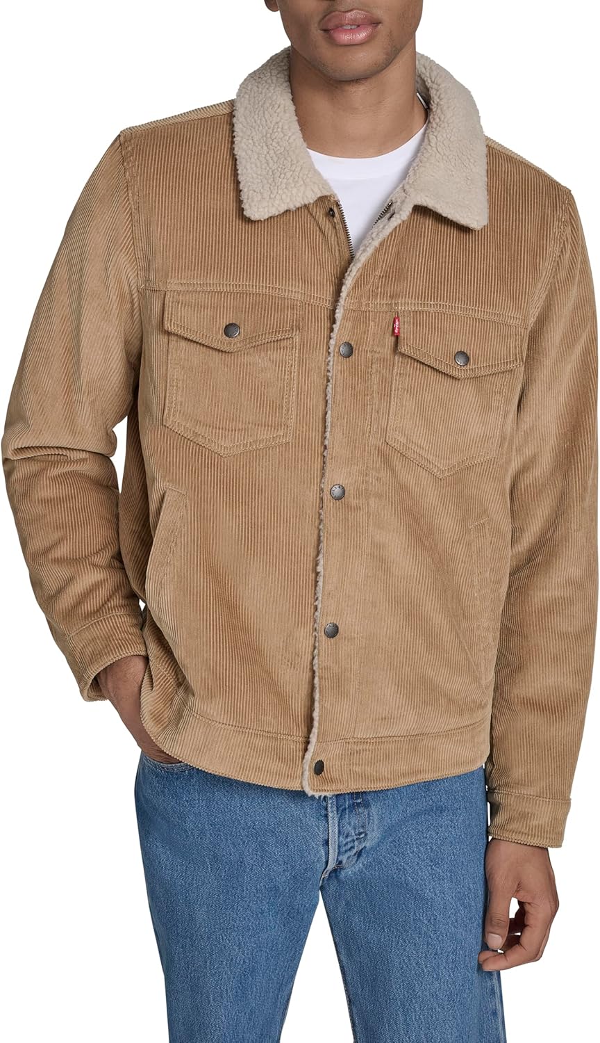 

Мужская джинсовая куртка Levi's Cotton Trucker, Tan Wide Wale Corduroy