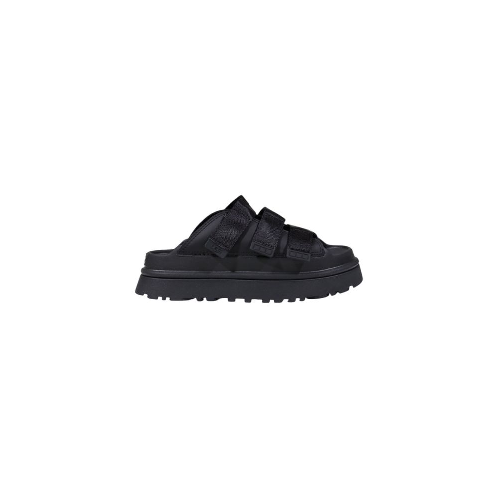 Черная искусственная кожа на платформе Ugg, черный