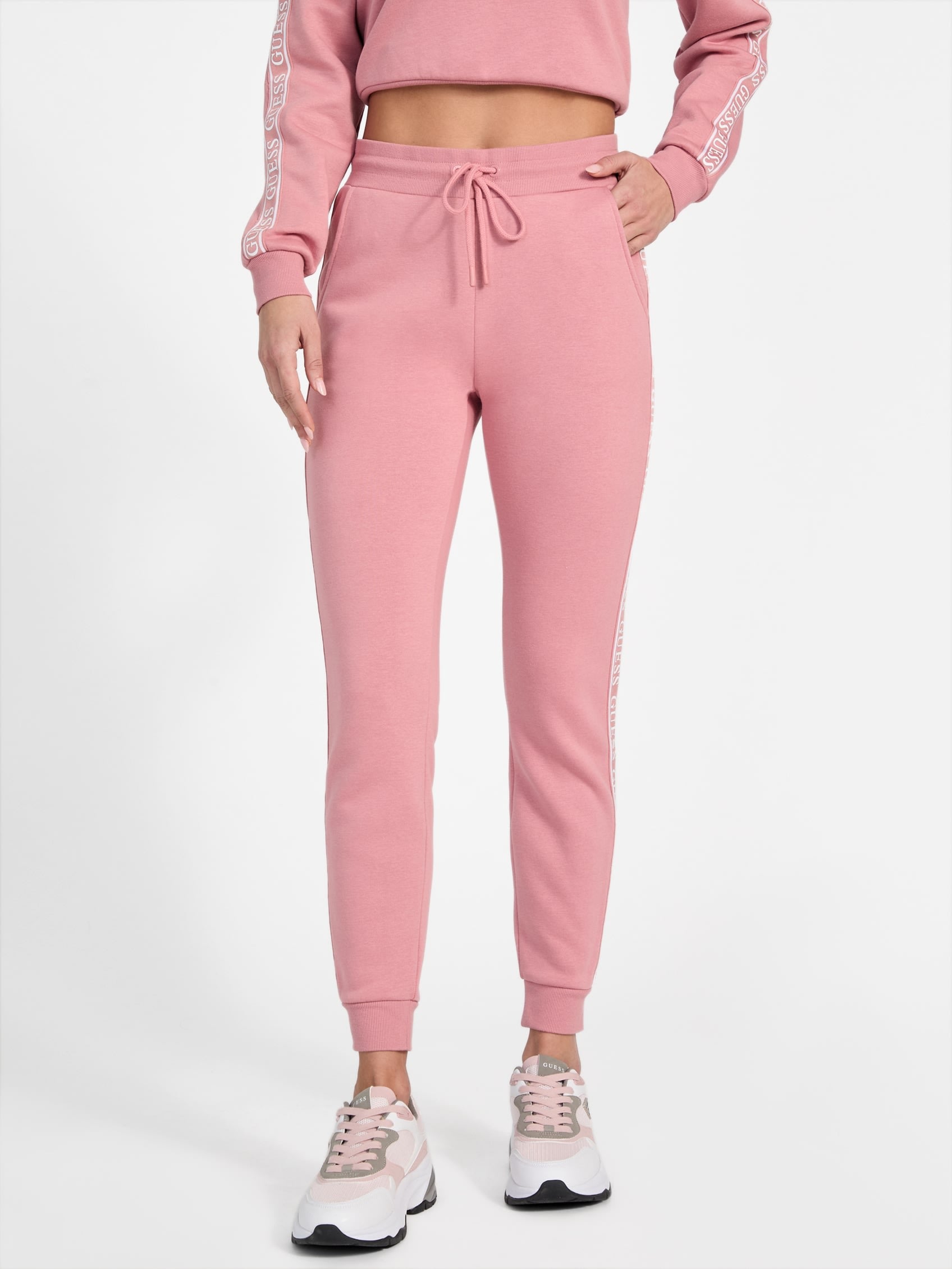 

Джоггеры с логотипом Annalise Guess Factory, цвет vintage peony
