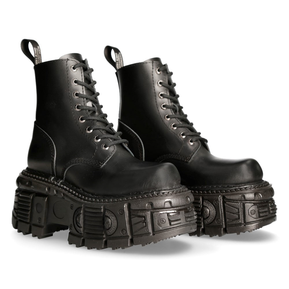 

M-MILI084N-S5 Кожаные ботинки на платформе New Rock, черный