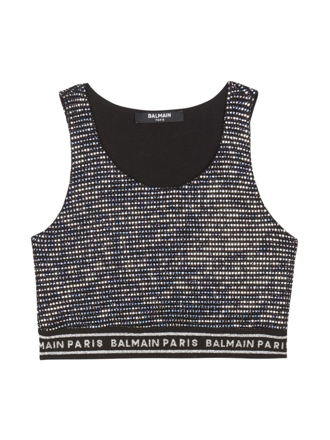

Balmain Kids топ без рукавов с логотипом, черный
