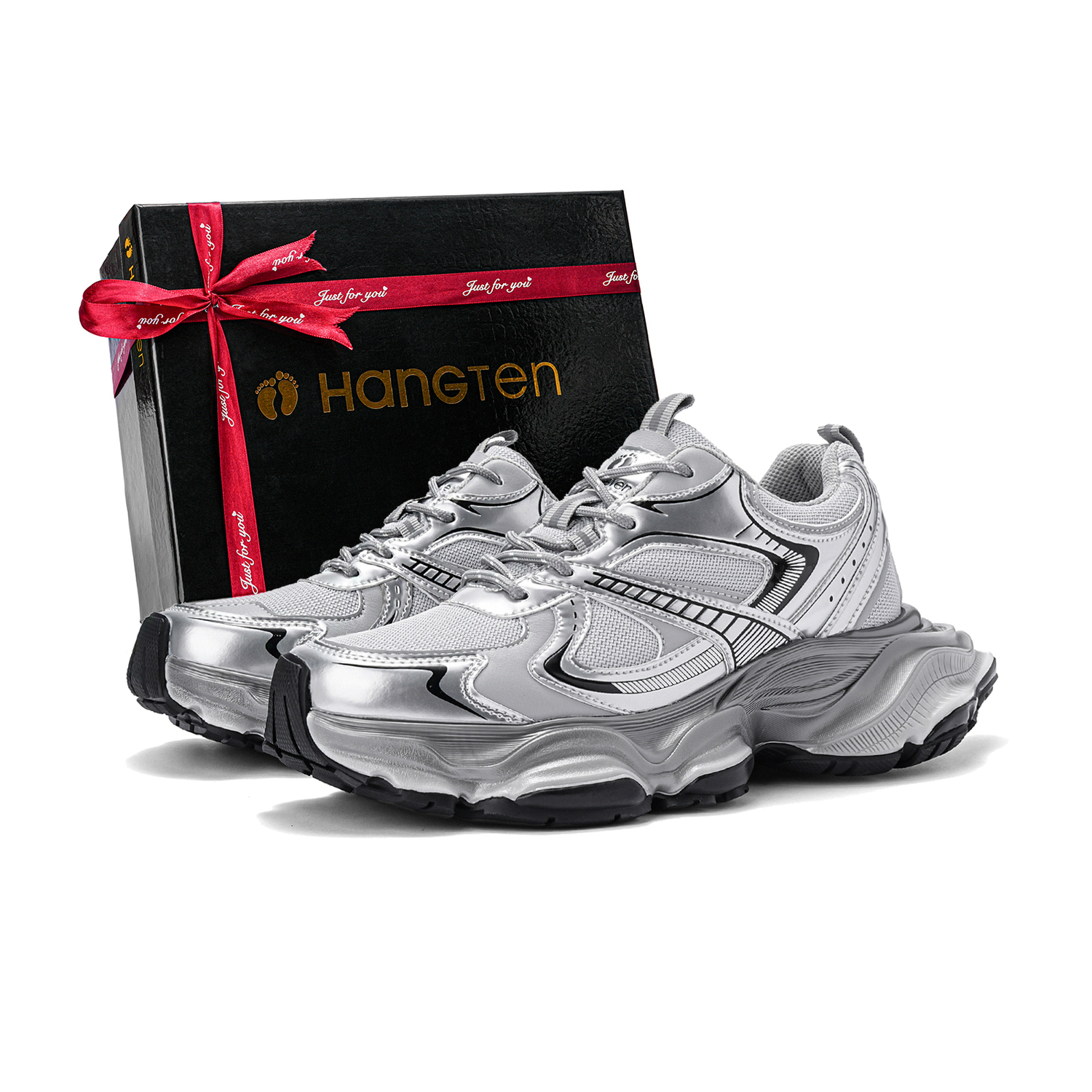 

HANG TEN Низкие массивные кроссовки Silver Cloud (в коробке), цвет Silver Cloud (Box)