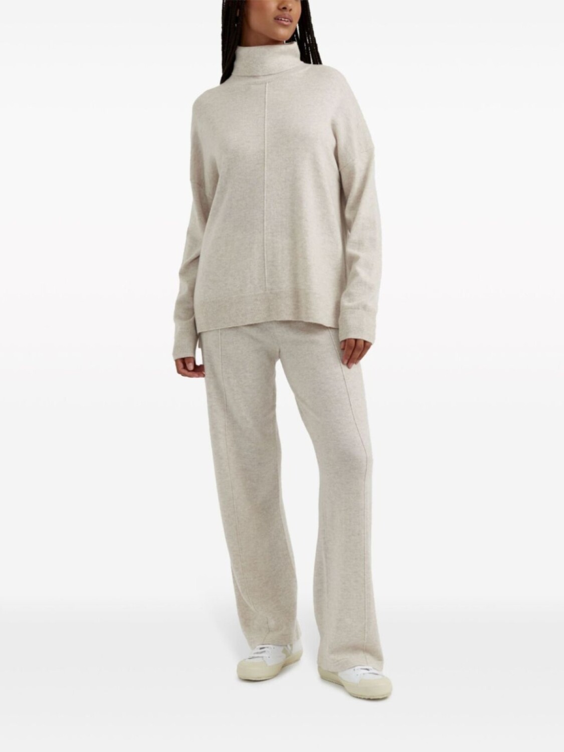 

Chinti & Parker джемпер с боковыми разрезами и высоким воротником, нейтральный цвет