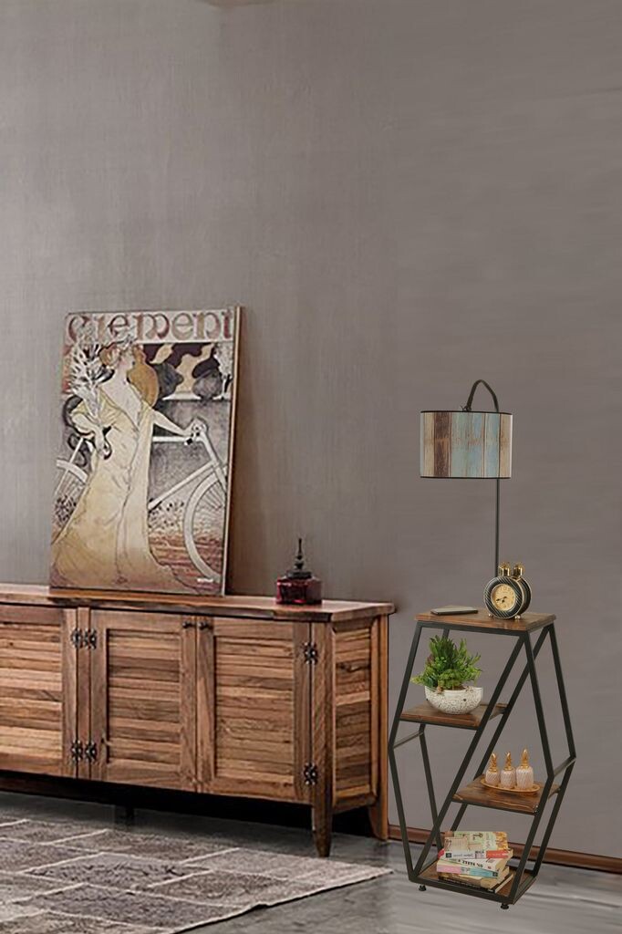 

Opviq, Sembol- Sembol Ceviz Lambader Silindir Renkli AbajurluLUN, Colorful, торшеры, 38 x 25 см, металлический корпус, мультиколор