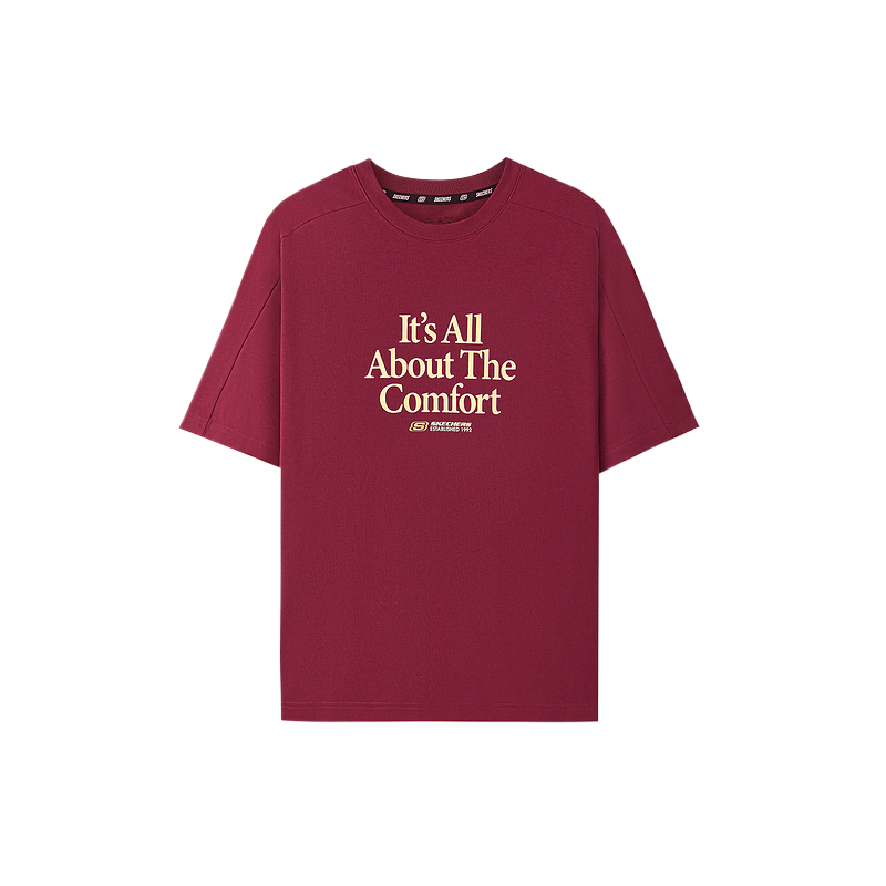 

Футболка унисекс, цвет шафран, 02WW, круглый вырез, умеренный прямой крой Skechers, saffron color 02ww