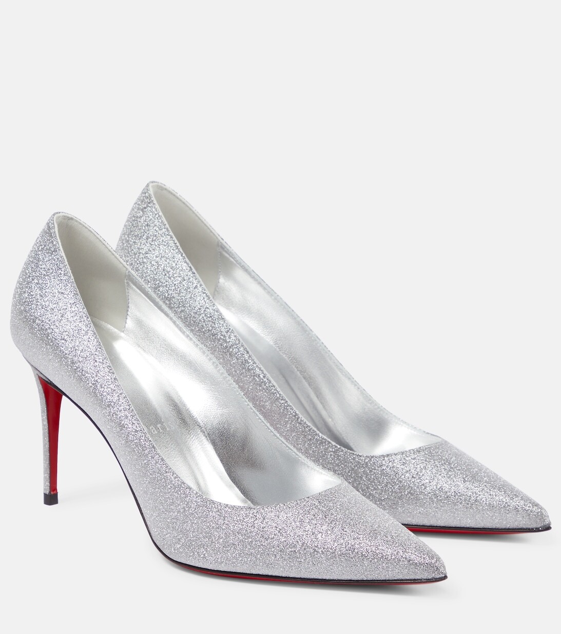 Кожаные туфли Kate 85 Christian Louboutin, серебряный
