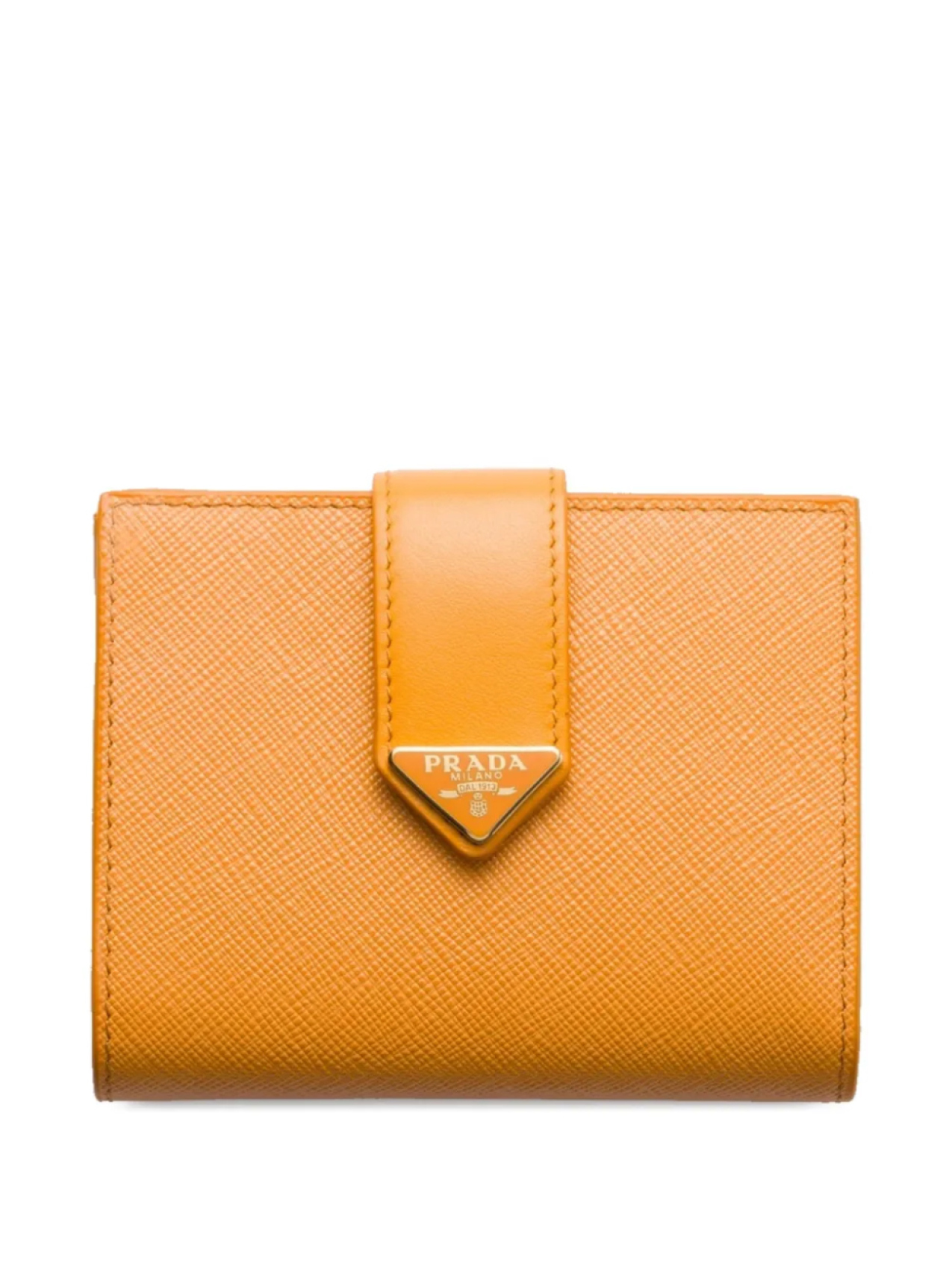 

Маленький кошелек из сафьяновой кожи Prada, оранжевый