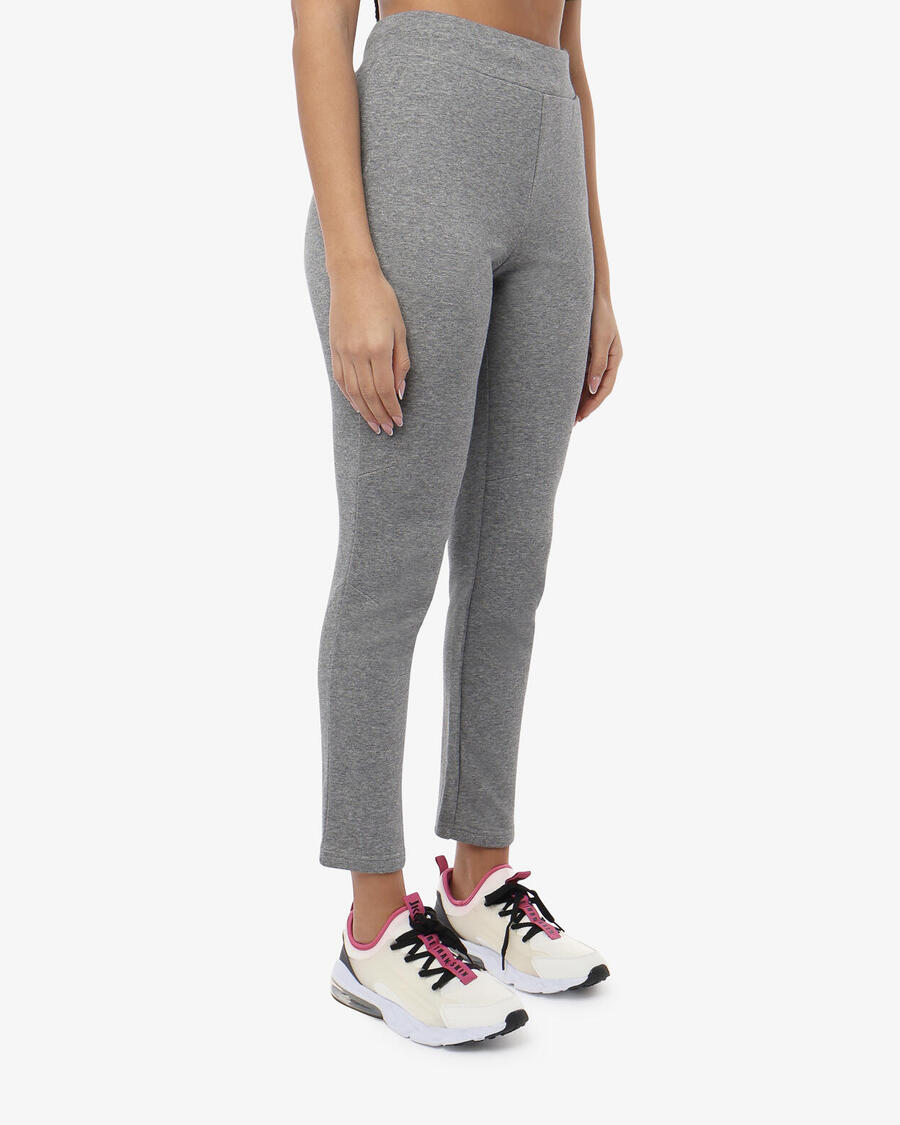 

JAKED Женские синтетические спортивные брюки меланжевого серого цвета