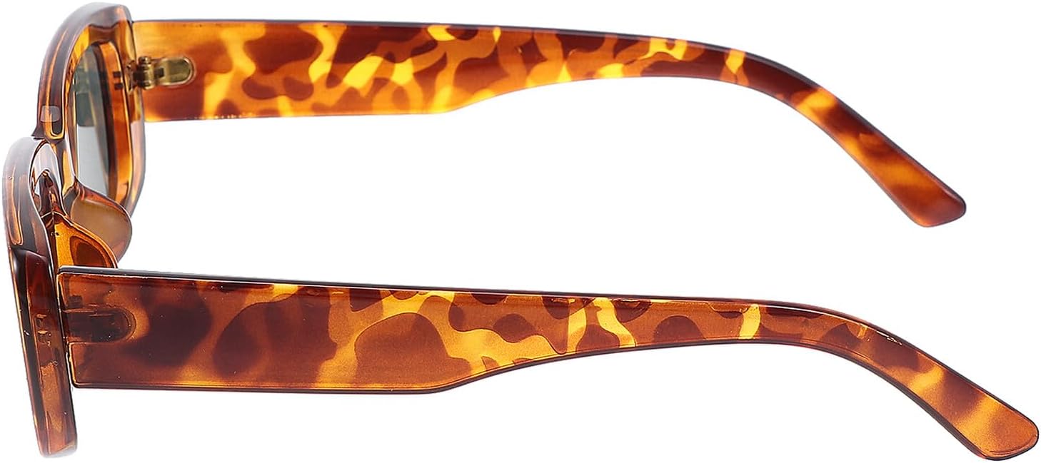 

Солнцезащитные очки Alipis в квадратной оправе с анималистическим принтом для женщин и мужчин, с зелеными линзами и защитой от УФ-излучения, модные очки для путешествий и пляжа