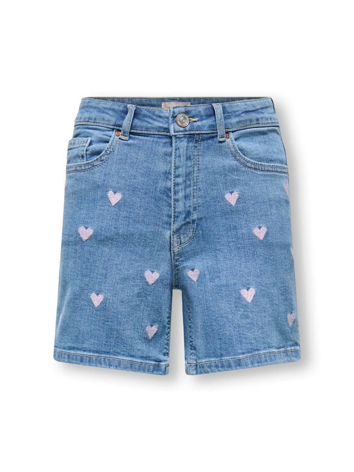 Шорты джинсовые с вышивкой KIDS ONLY, light medium blue denim